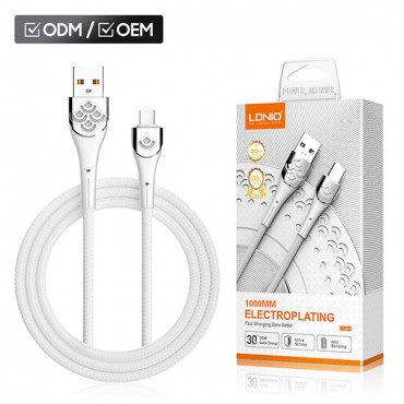 كابل لدنيو يو اس بى تايب سى 30 وات طول 1 متر شحن سريع موديل  ls 861