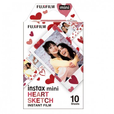 فيلم تصوير فوجي fuji instax mini heart sketch للكاميرات الفوريه