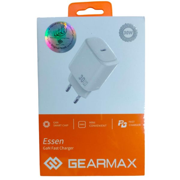 شاحن جيرماكس تايب سى 30 واط شحن سريع موديل  um04 pd gan