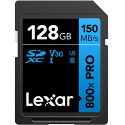 ميموري كارت Lexar 800 x Pro SD V30 سعة 128 جيجا 150 ميجابايت 4K