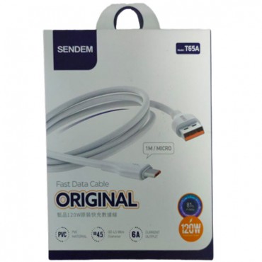 كابل سينديم ميكرو فاست 1 متر 120 وات موديل t65a كابل سينديم ميكرو فاست 1 متر 120 وات موديل t65a