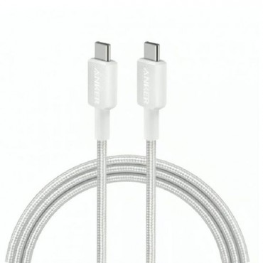 كابل شاحن أنكر تايب سي إلى تايب سي سريع 1 متر 60 وات مضفر – A81F5H21 كابل شاحن أنكر تايب سي إلى تايب سي سريع 1 متر 60 وات مضفر – A81F5H21