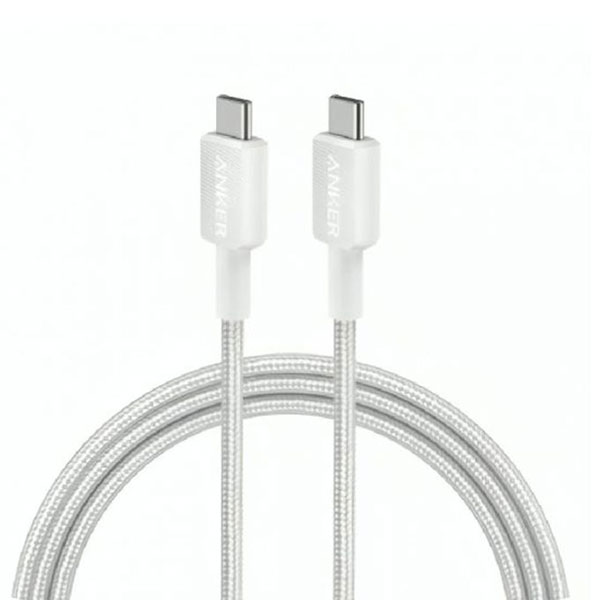 كابل شاحن أنكر تايب سي إلى تايب سي سريع 1 متر 60 وات مضفر – A81F5H21