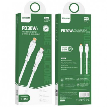 كابل سينديم تايب سي إلى آيفون PD فاست 30 وات بطول 1 متر موديل M36D