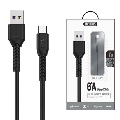  كابل SENDEM تايب سي فاست 1 متر – موديل T8