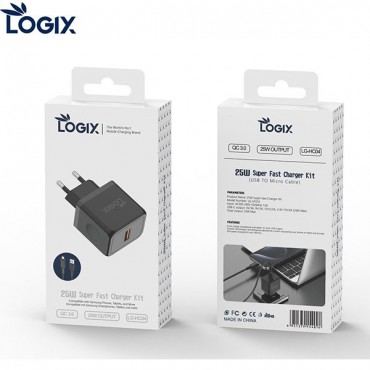 شاحن منزل لوجيكس مايكرو شحن فائق السرعة 25 واط HC04