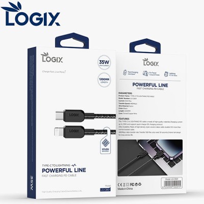  كابل لوجيكس تايب سي آيفون فاست PD 120 35W CB01