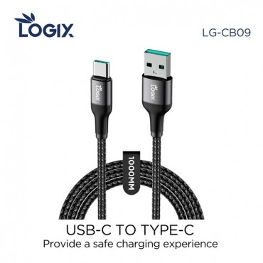كابل لوجيكس تايب سي USB شحن سريع 3 أمبير موديل CB09
