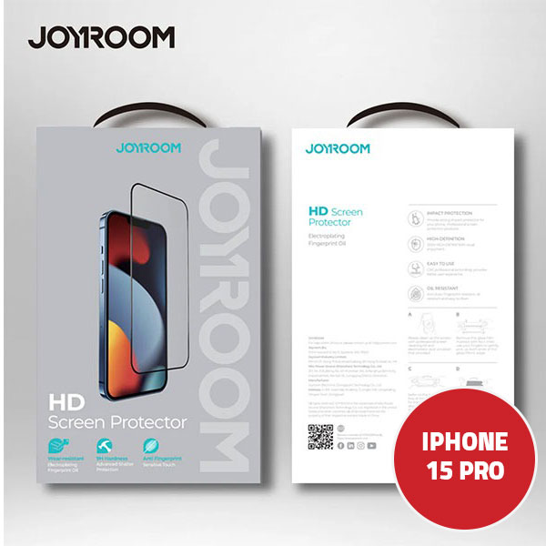  سكرين بروتكتور جوي روم ايفون 15 برو شفاف موديل  JR Z22