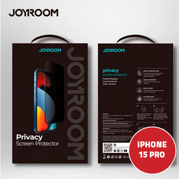  سكرين بروتكتور جوي روم ايفون 15 برو شفاف موديل  JR Z22