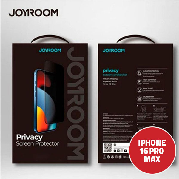  سكرين بروتكتور جوي روم ايفون 16 برو ماكس شفاف موديل  JR 279
