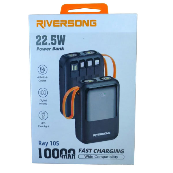 باور بانك ريفرسونج Ray10s FAST سعة 10000مللي امبير بقدرة 22.5 واط – موديل PB109