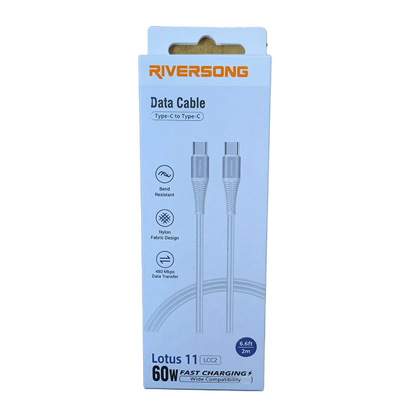 كابل شحن ريفرسونج تايب سى لوتس 11 شحن سريع  بقدرة 60واط موديل  LCC2