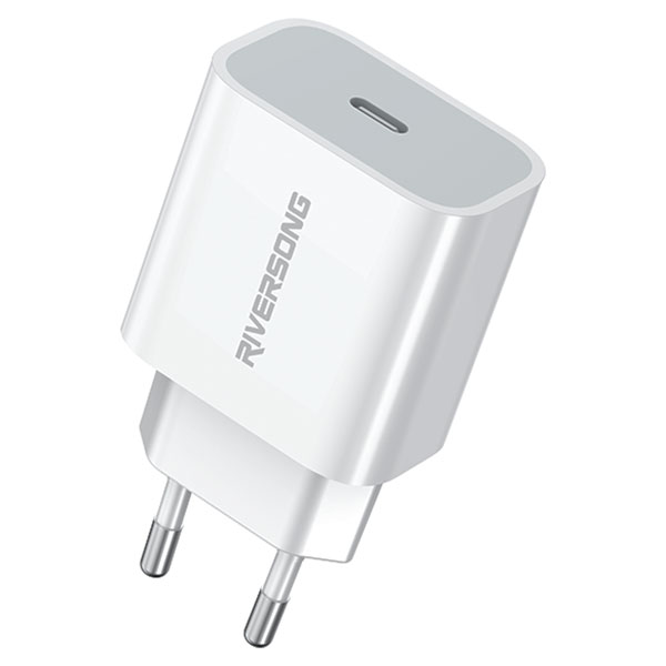 شاحن موبايل منزلى ريفرسونج بمنفذ تايب سى شحن سريع PD 20  واط Kub 20 – موديل AD75C