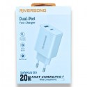 شاحن ريفرسونج بمنفذ تايب سى ومنفذ يو اس بى  شحن سريع 20 PD واطsafe KubD3 – موديل AD26