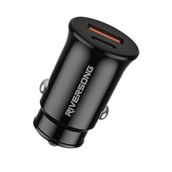 شاحن سيارة ريفرسونج منفذ تايب سى ومنفذ يو اس بى بقدرة   20 واط  Safari S9  PD موديل CC22