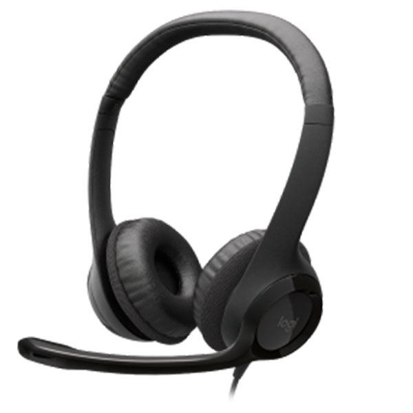 سماعة كمبيوتر سلكية لوجيتك USB بميكروفون H390