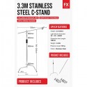  حامل إضاءة FX Studio ER330C C-Stand 3 متر