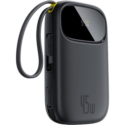  باور بنك باسيوس كيو باور 3 شحن سريع 45 وات 10000 مللي أمبير بمنفذين USB-C مدمجين – موديل PB6458Z