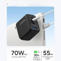  شاحن منزلي أنكر 70 وات بأربع منافذ مع كابل USB-C موديل B121CL11
