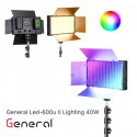  كشاف إضاءة تصوير ليد جنرال LED-600U II RGB بقدرة 40 وات
