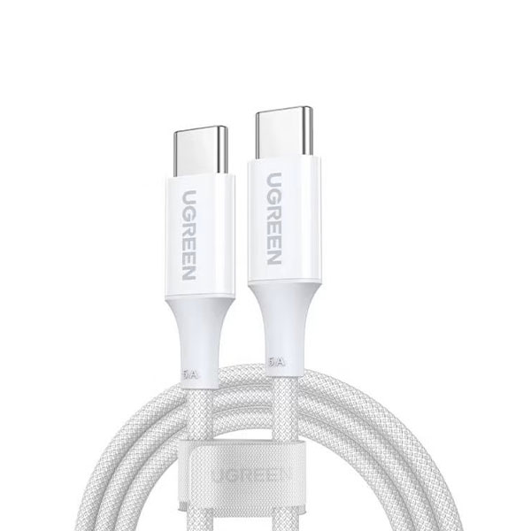 كابل يوجرين تايب سي الي تايب سي للشحن السريع بتقنية pd  بقدرة 100 واط، بطول 2 متر، موديل  60552
