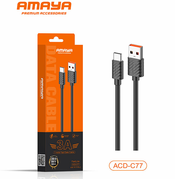  كابل أمايا USB إلى USB Type-C للشحن السريع بطول 1 متر موديل ACD-C77