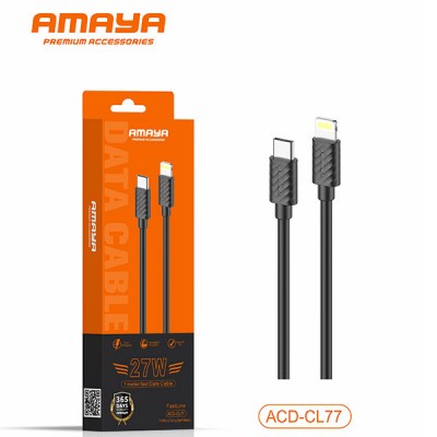 كابل أمايا USB Type-C إلى لايتنينج للشحن السريع بطول 1 متر بقدرة 27 وات موديل ACD-CL77