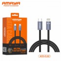 كابل أمايا USB Type-C إلى لايتنينج للشحن السريع PD بطول 2 متر بقدرة 27 وات موديل ACD-CL62