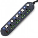 موزع الطاقة زيرو  4 منافذ كهربائية + 2 منفذي USB + منفذ Type-C موديل ZR50