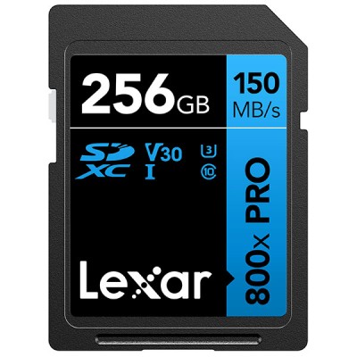 كارت ميموري ليكسار 800X برو 256 جيجابايت اس دي (150) V30 - للكاميرات الاحترافية