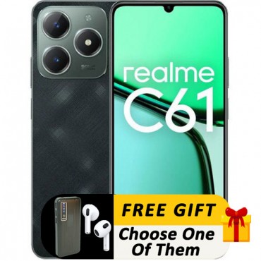 موبايل ريلمي c61 ثنائي الشريحة 128 جيجابايت 4 جيجابايت رام 6.74 With international warranty 