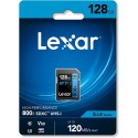  كارت ميموري lexar 800x sd v30 سعة 128 جيجا 120 ميجابايت ث)