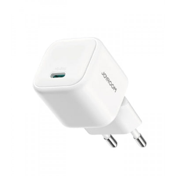  شاحن جوي روم usb c بقدرة 20 واط شحن سريع بتقنية pd وgan  ميني موديل jr tcg08eu