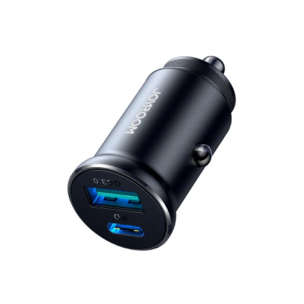 شاحن سيارة جوي روم usb تايب سي بقدرة 30 واط شحن سريع mini بتقنية pd موديل jr ccn05