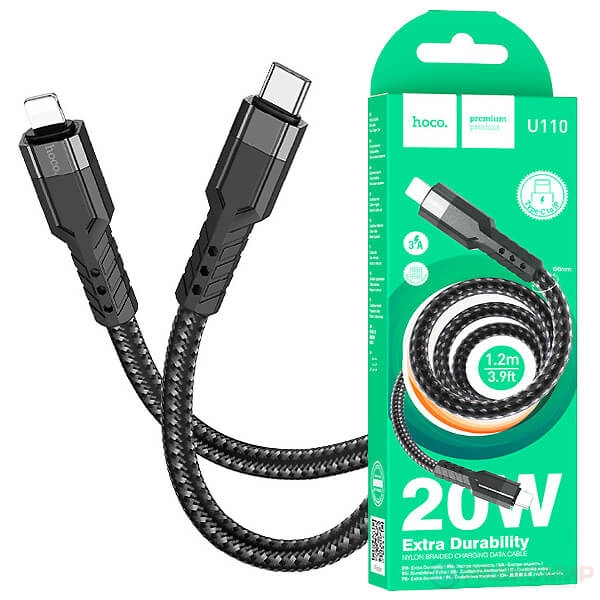 كابل هوكو تايب سي إلى آيفون PD20W بطول 1.2 متر موديل U110