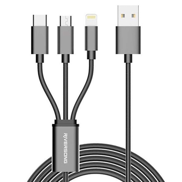 كابل شحن ريفرسونج  3x1 طول 1.2 متر شحن سريع موديل   c58