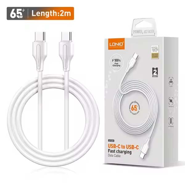 كابل شحن لدنيو lc122c type c to type c 2m
