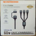 كابل شحن ريفرسونج  5x1 طول 1 متر شحن سريع موديل  c60