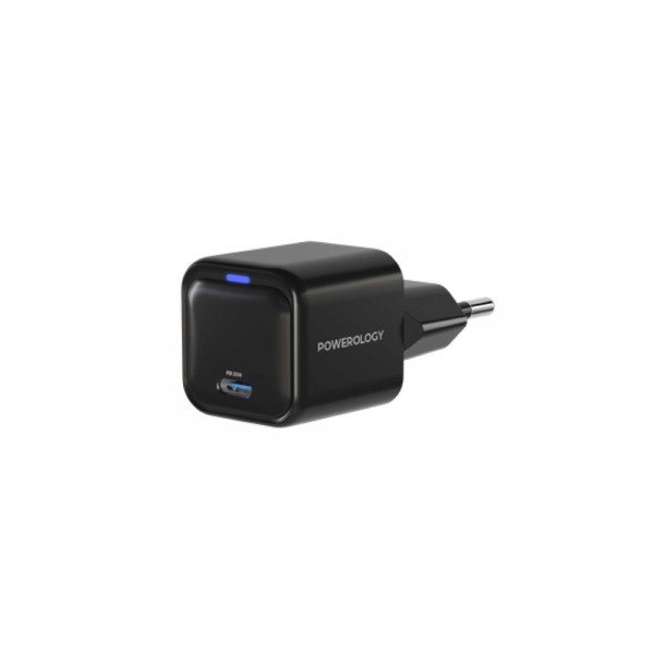 شاحن باورولوجي usb c سريع 20 واط gan pd أسود