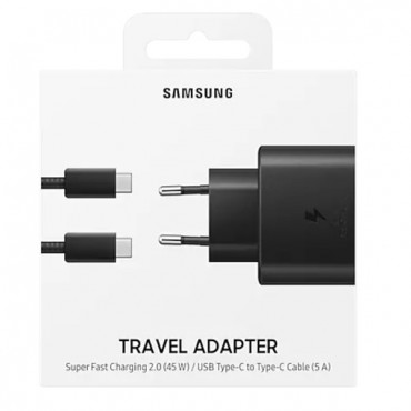 شاحن سامسونج 45 واط سوبر فاست تايب سي تايب سي T845