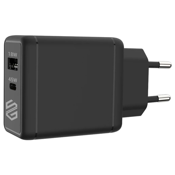  شاحن سمارت جيت usb وusb c بتقنية gan بقدرة 45 واط شحن سريع موديل 45caganb