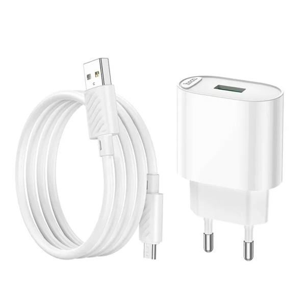 ﻿شاحن هوكو usb تايب سي بقدرة 18 واط مع كابل بطول 1 متر موديل c109a