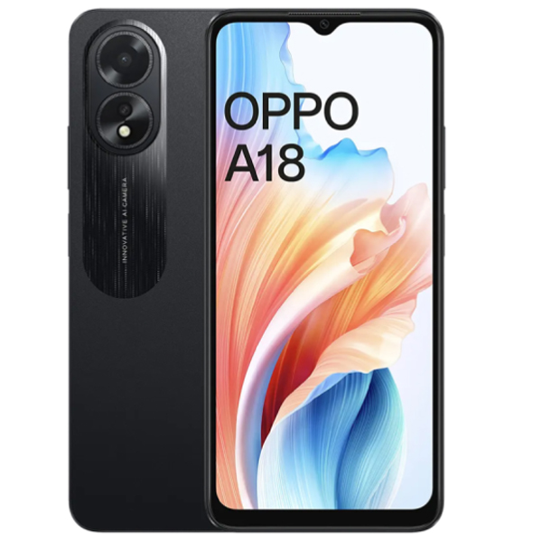 موبايل اوبو a18 ثنائي الشريحة 64 جيجابايت 4 جيجابايت رام 6.56 with international warranty