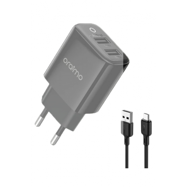 شاحن اورايمو 2usb micro 1.5m fast ocw e67d m53